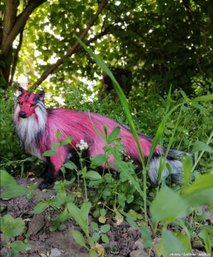 Авторская игрушка "Лисица - кицунэ" (фото 4)