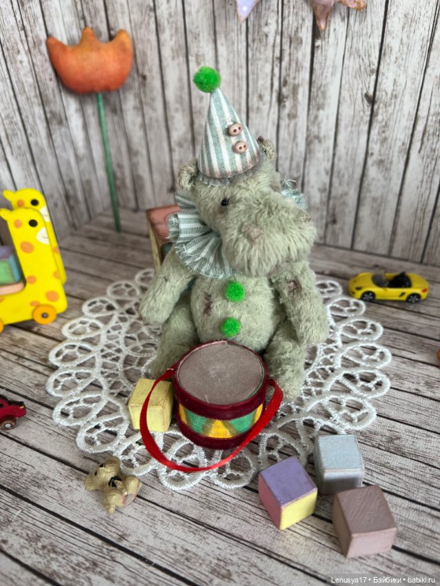 Бегемотик Тедди — Авторские игрушки (фото 4)