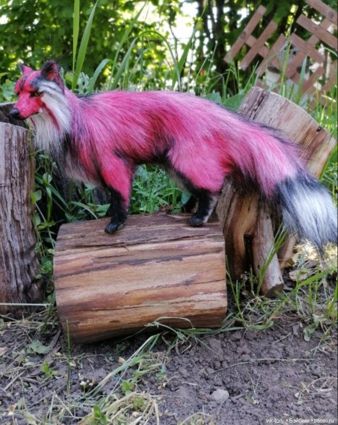 Авторская игрушка "Лисица - кицунэ" (фото 3)