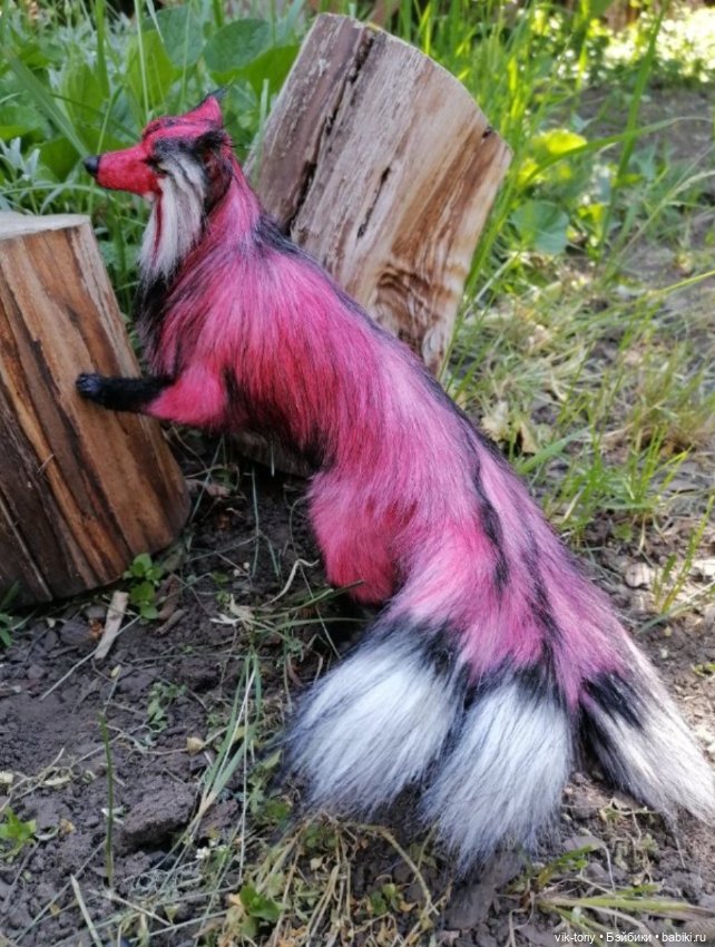 Авторская игрушка "Лисица - кицунэ" (фото 2)