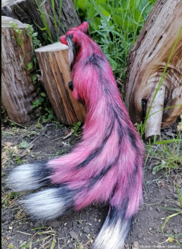 Авторская игрушка "Лисица - кицунэ"