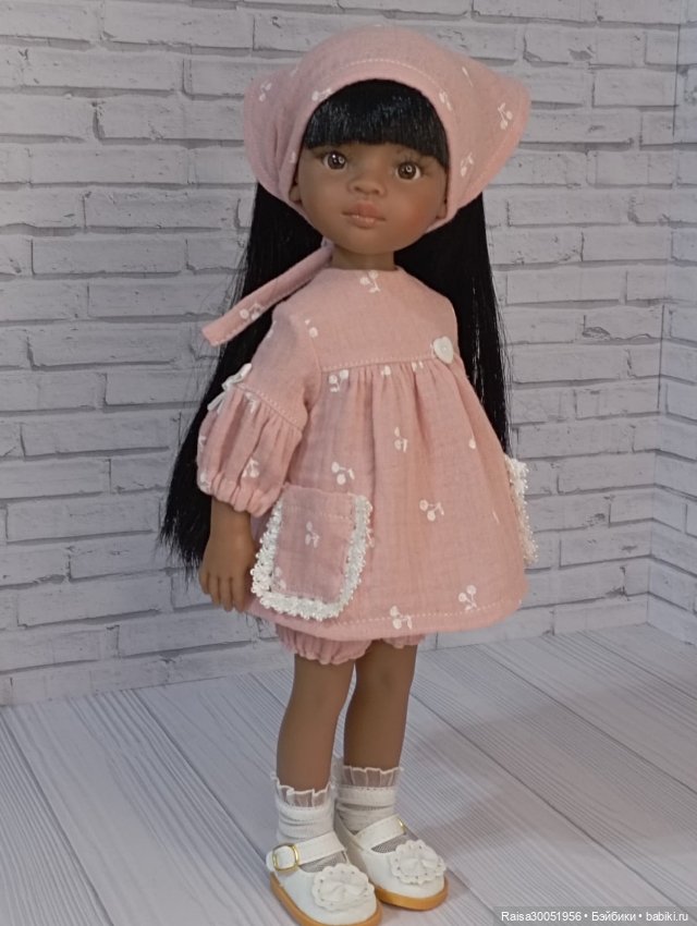 Туника , панталончики, косынка и носочки-гольфики для кукол Паола Рейна 32-34 см (фото 3)