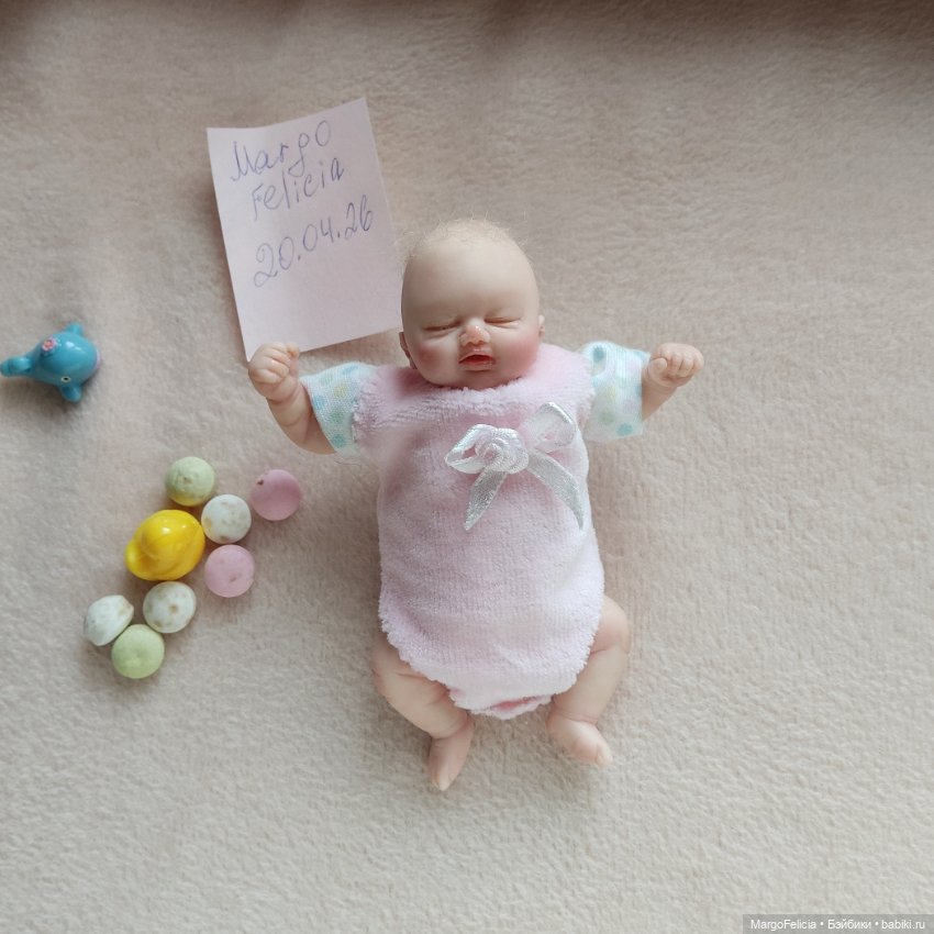 Мини Реборн кукла младенец девочка ручной работы (фото 5)
