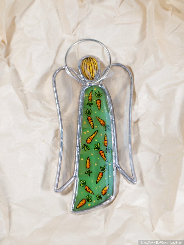 Витражный ангел "Кролик" в технике Тиффани (фото 2)