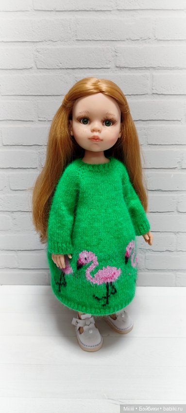 Платье Фламинго для кукол Паола Рейна Paola Reina