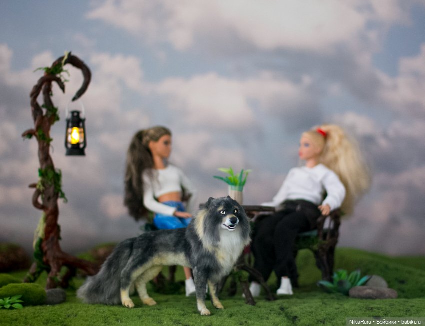 Волк для Барби в смешанной технике формат 1/6 (фото 2)