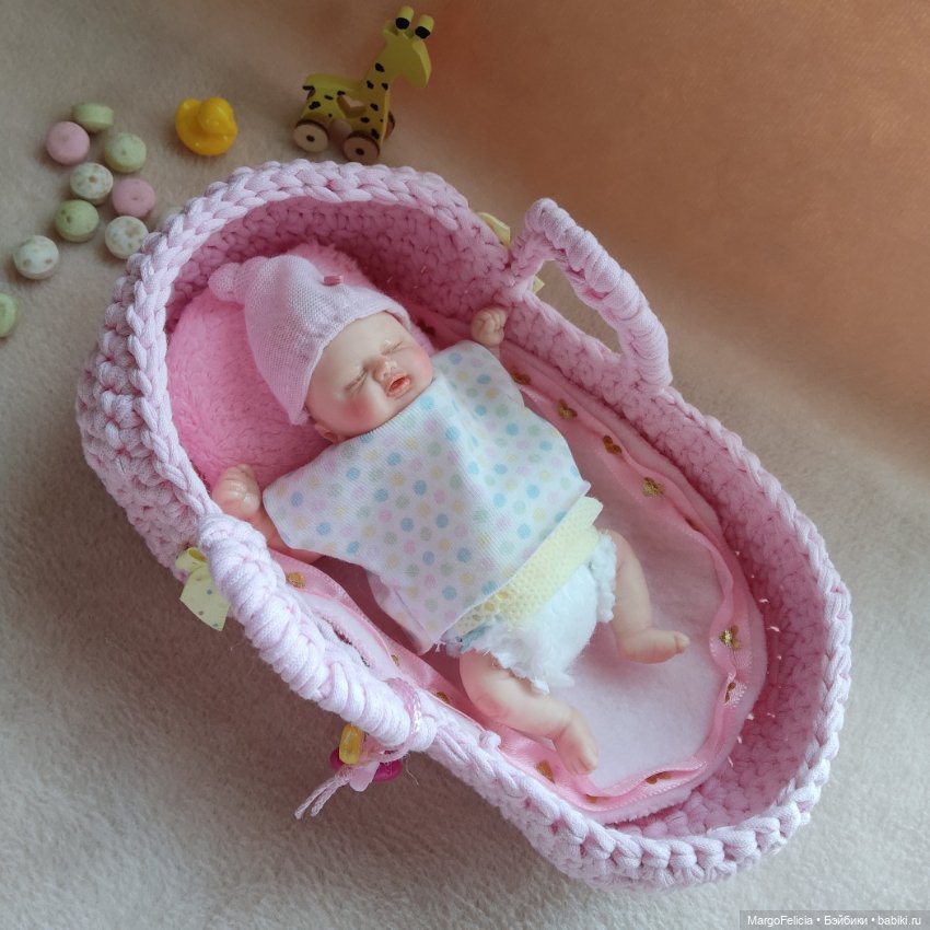 Мини Реборн кукла младенец девочка ручной работы (фото 3)