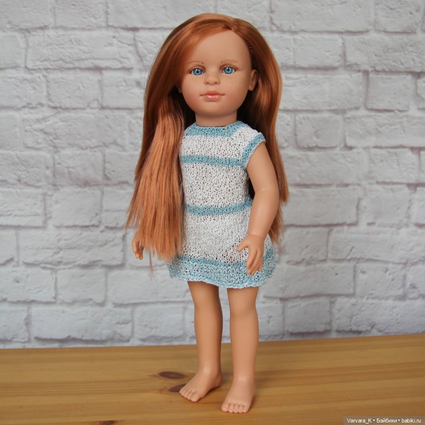 Lamagik кукла Нина рыжая, голубые глаза, рост 42 см