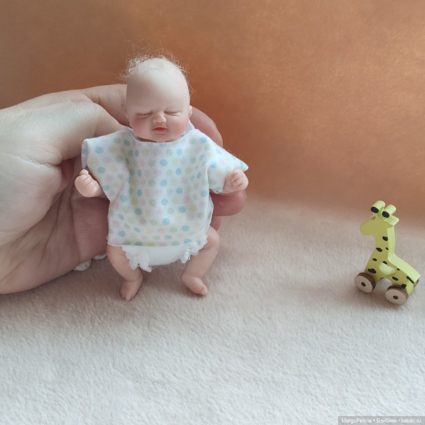 Мини Реборн кукла младенец девочка ручной работы (фото 6)