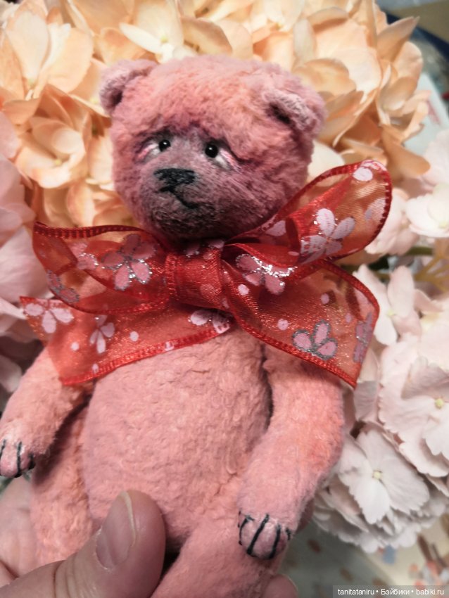 Пудровая Миша-Обижулька тедди мишка