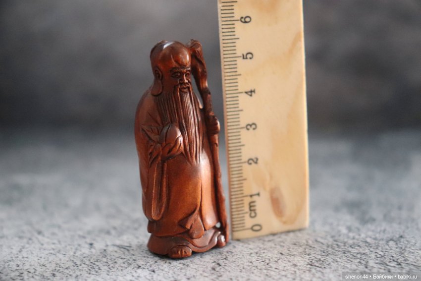 Нэцкэ "Бог счастья с персиком" (фото 6)