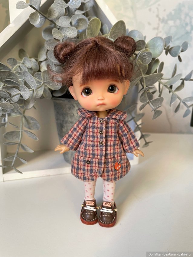 Пальто на подкладе для кукол формата ob11 obitsu11 (фото 4)