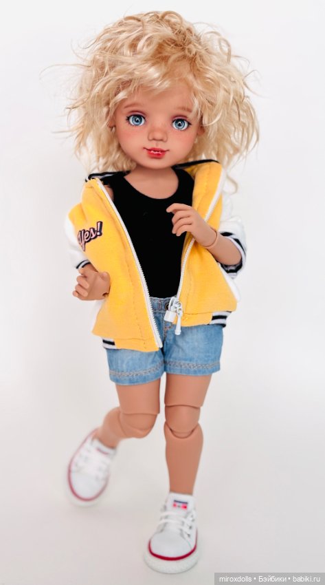 Блондиночка Яна, авторская шарнирная кукла из полиуретана, фулсет (фото 4)