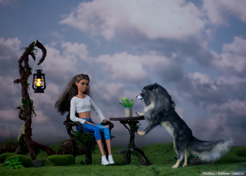 Волк для Барби в смешанной технике формат 1/6 (фото 7)