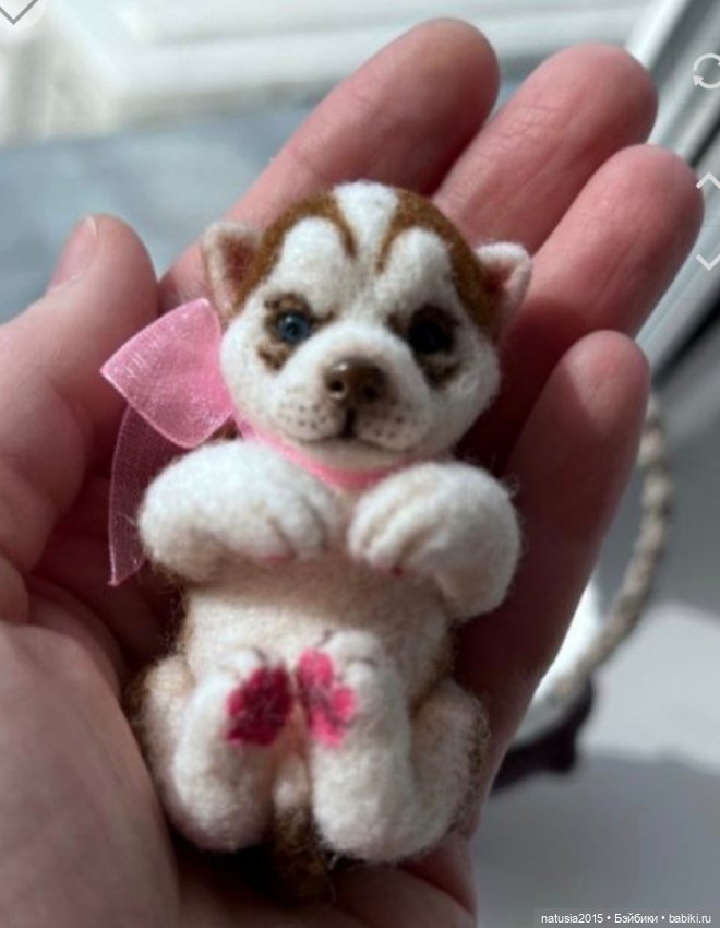 Щенок хаски — Авторские игрушки (фото 4)
