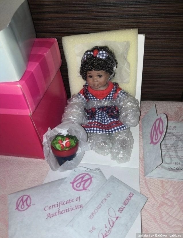 Marie Osmond Tiny Tots Stacey Strawberry AA Fruit Cup COA, Стейси Клубничка (фото 4)