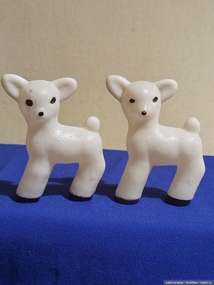 Целлулоидные оленята .козлята погремушки