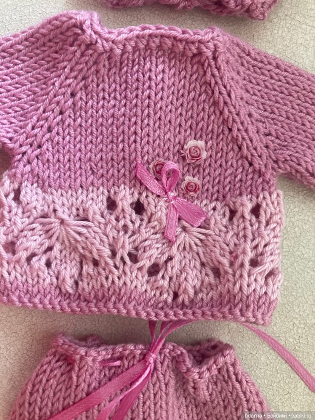 Вязанные комплекты доя пупсят (фото 7)