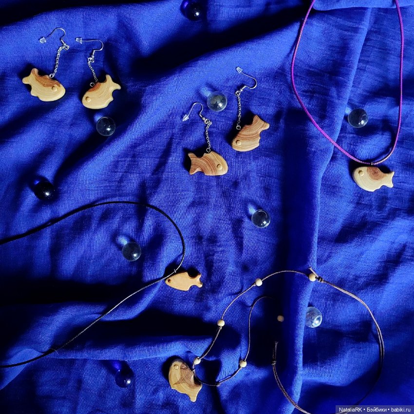 Рыбки. Кулоны, серьги — Пуговицы