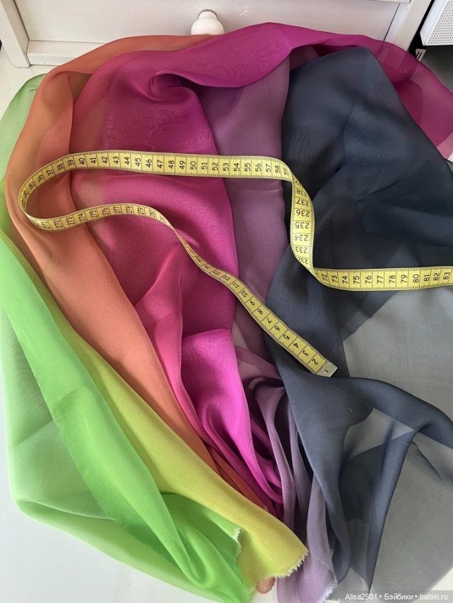 Шифон цветовой градиент — Ткани (фото 7)