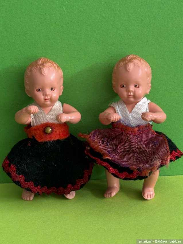 Куколки Hertwig из колкого пластика со спящими глазками, высота 7 см (фото 4)