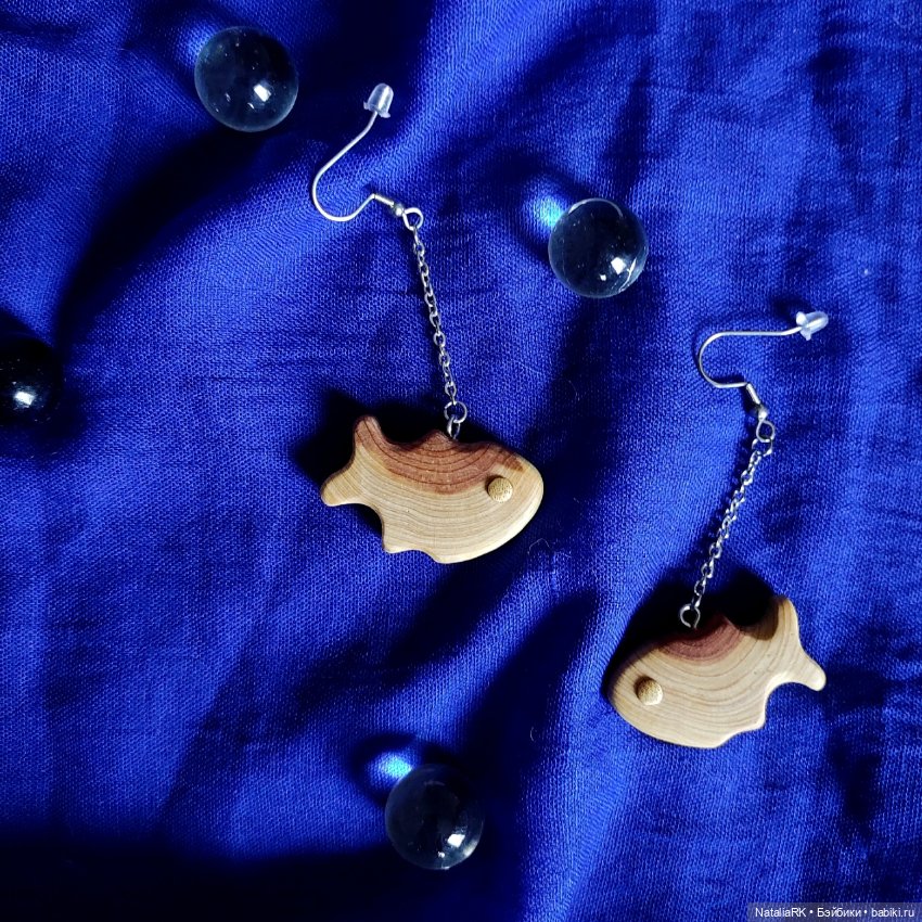 Рыбки. Кулоны, серьги — Пуговицы (фото 6)