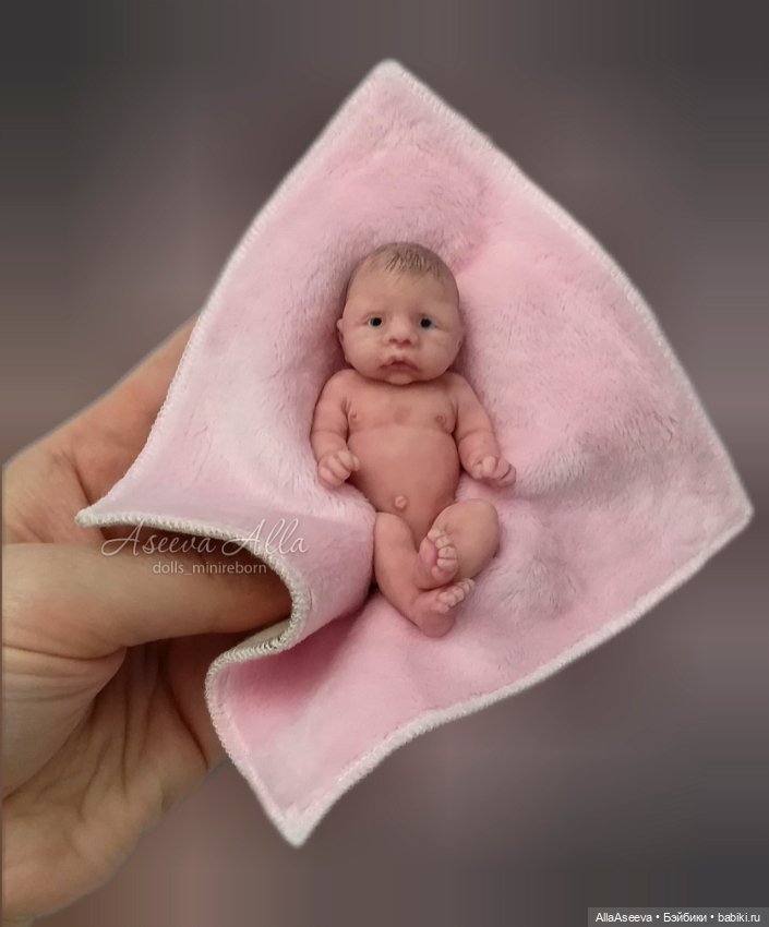 Силиконовый пупсик мини реборн (фото 3)