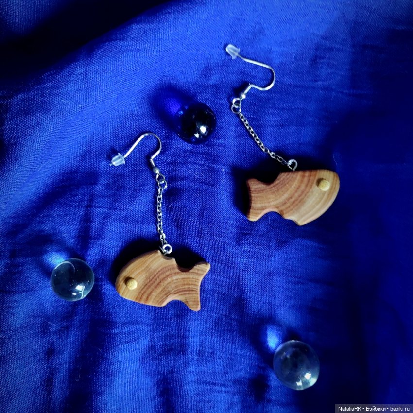 Рыбки. Кулоны, серьги — Пуговицы (фото 5)