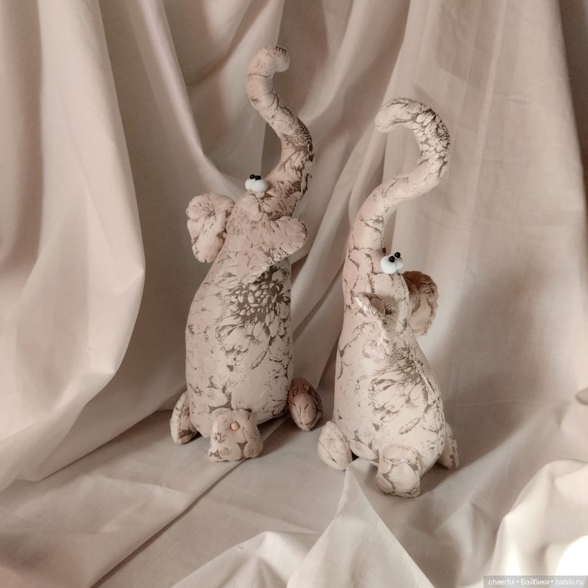 Интерьерные игрушки-слоники (фото 3)