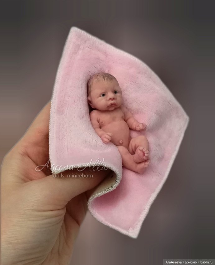 Силиконовый пупсик мини реборн (фото 4)