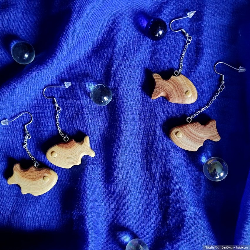 Рыбки. Кулоны, серьги — Пуговицы (фото 8)