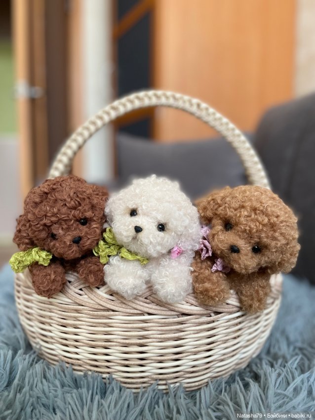 Щенки пуделя и болонки — Авторские игрушки (фото 2)