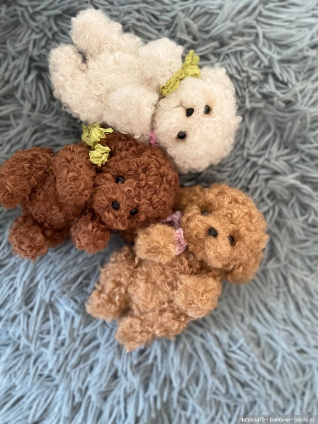 Щенки пуделя и болонки — Авторские игрушки (фото 4)