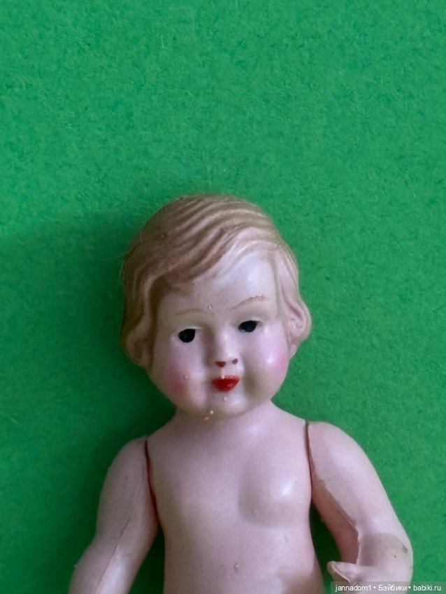 Целлулоидная куколка Celba с розовыми щечками, высота 7,5 см (фото 6)