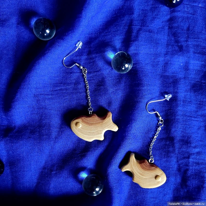 Рыбки. Кулоны, серьги — Пуговицы (фото 7)
