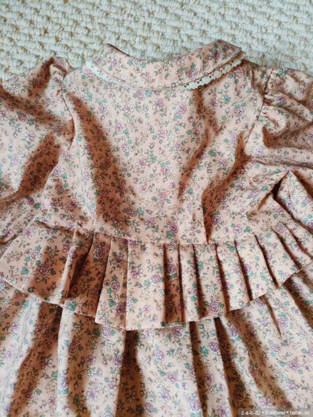 Винтажное платье для куклы 60-70 см (фото 5)