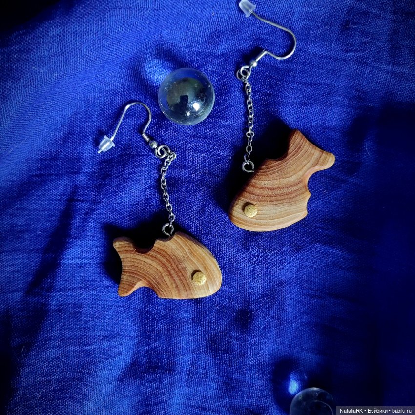 Рыбки. Кулоны, серьги — Пуговицы (фото 4)