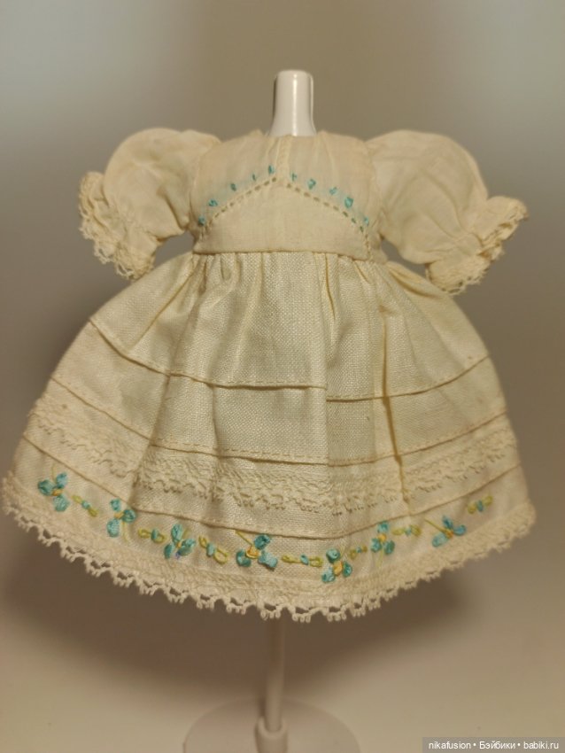 Платье на антикварную или винтажную куклу рост 18-20 см (фото 2)
