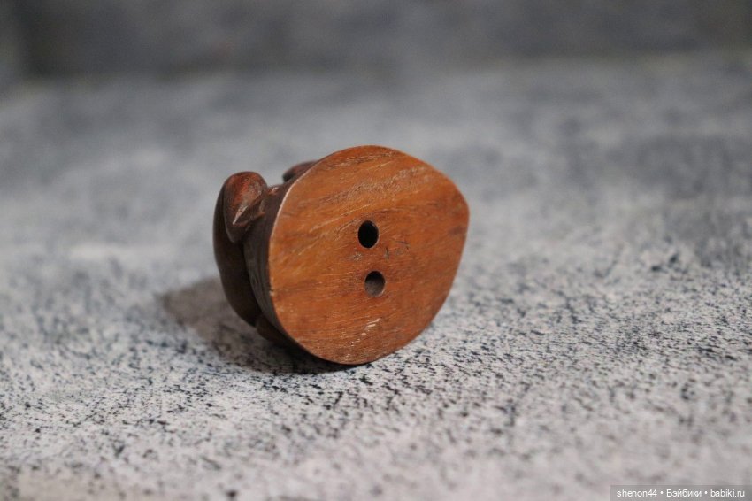 Нэцкэ «Лягушка на орехе» Винтаж (фото 3)