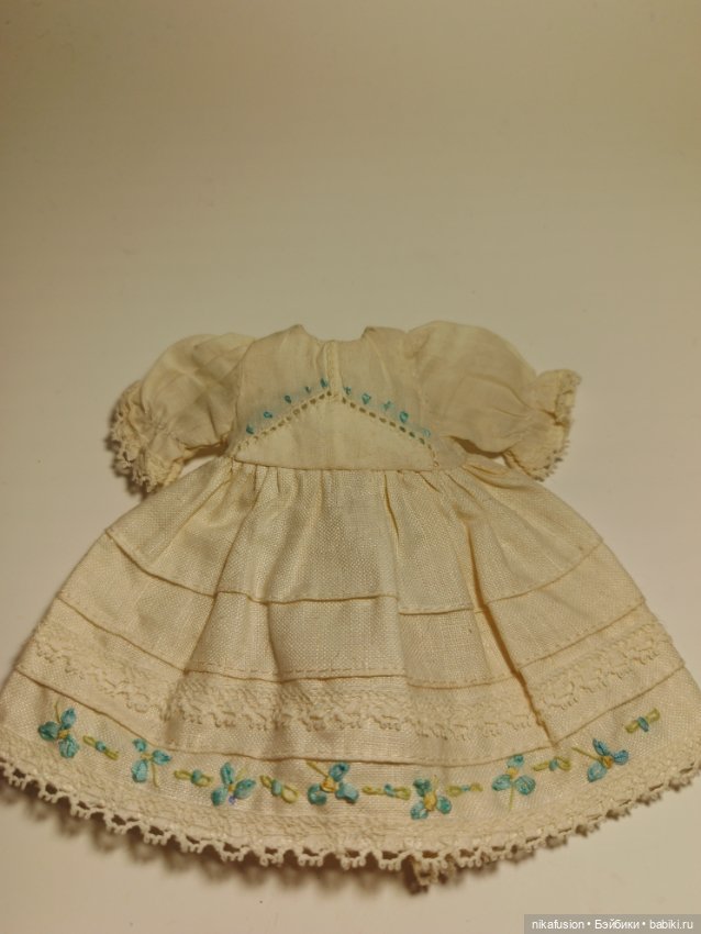 Платье на антикварную или винтажную куклу рост 18-20 см (фото 5)