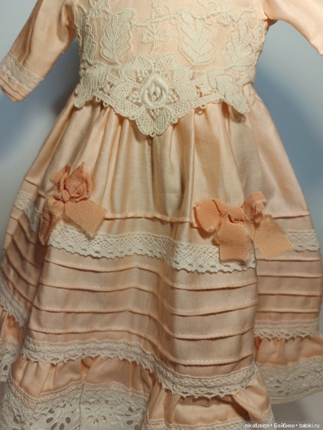 Платье на антикварную или винтажную куклу рост 40-45 см (фото 2)
