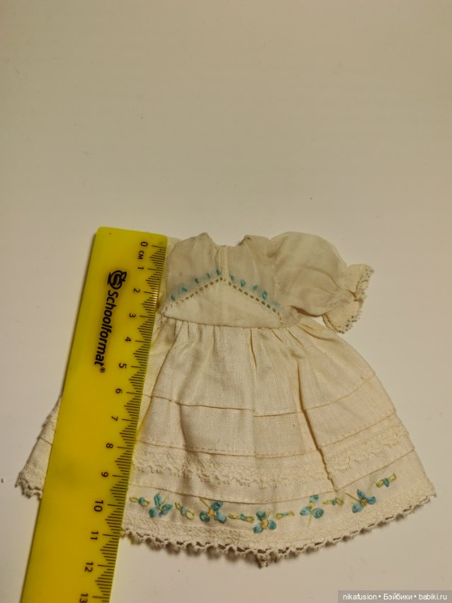 Платье на антикварную или винтажную куклу рост 18-20 см (фото 7)