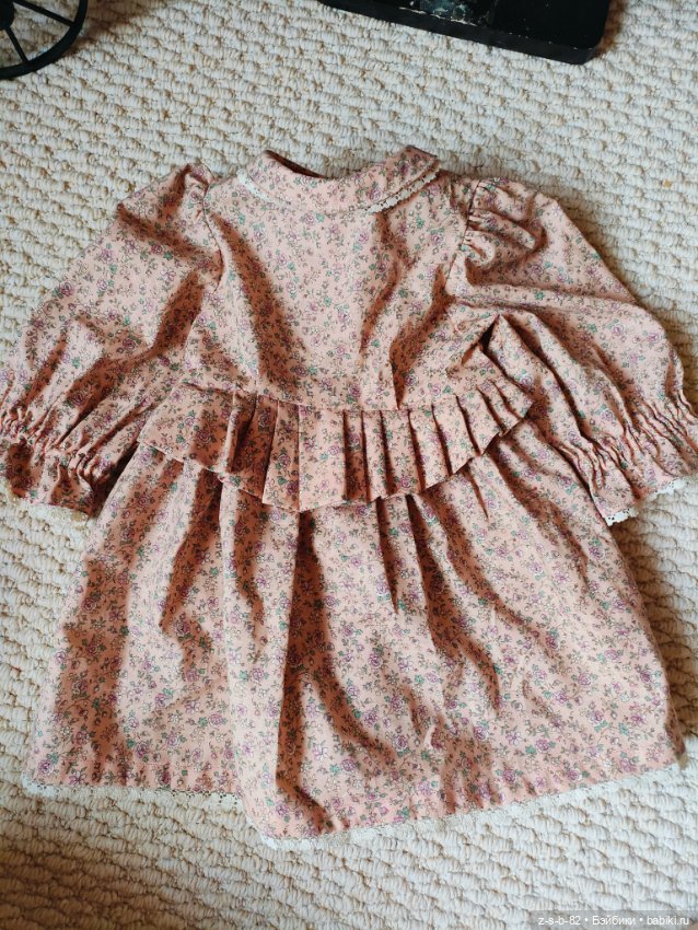 Винтажное платье для куклы 60-70 см (фото 6)