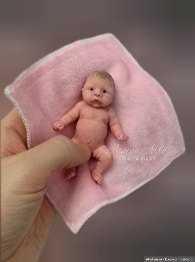 Силиконовый пупсик мини реборн (фото 5)