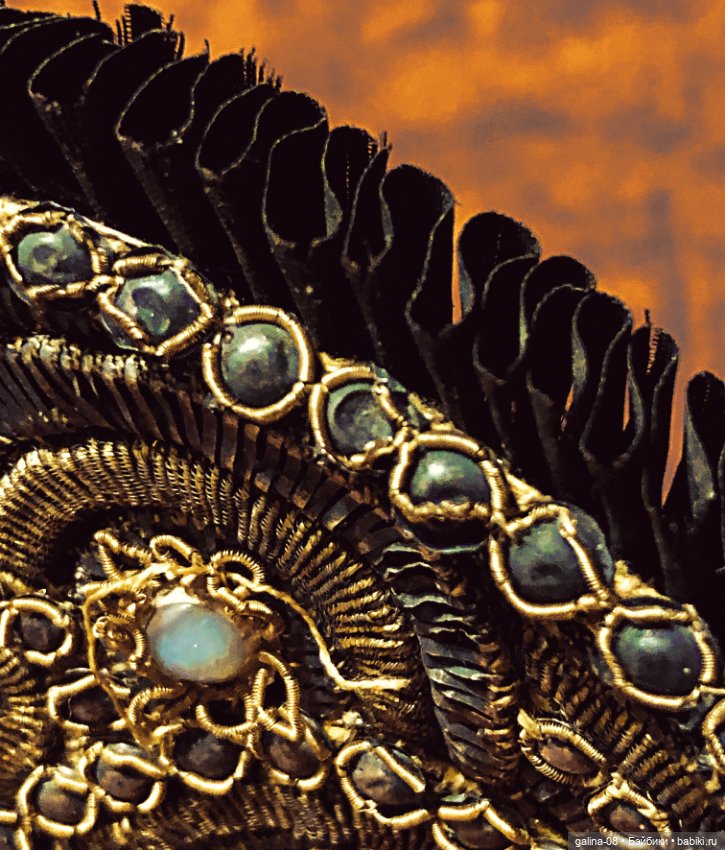 Невероятный!!!Кокошник кукольный антикварный (фото 6)