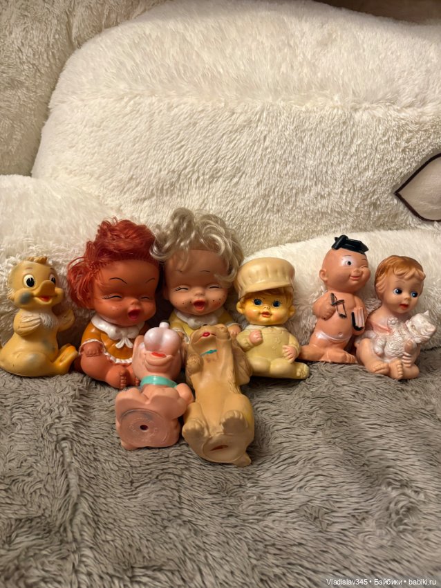 Резиновые игрушки разные — Винтажные куклы и игрушки детства