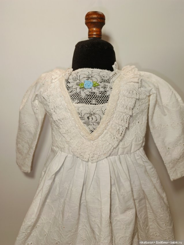 Платье на антикварную или винтажную куклу рост 62-65 см (фото 3)