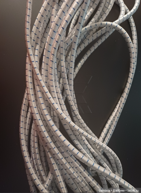 Итальянская корд-резинка 6 мм для перетяжки кукол (фото 2)