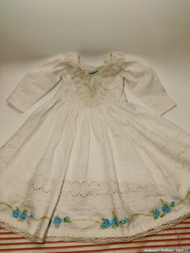 Платье на антикварную или винтажную куклу рост 62-65 см (фото 6)
