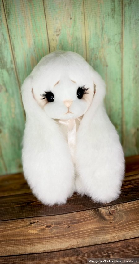 Зайка Розочка в белом💕 — Авторские игрушки (фото 4)